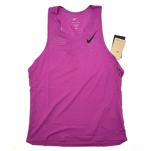 Nike Aeroswift Dri-Fit ADV Running Singlet Hot Fuchsia FN4231-518 Men's Medium - Picture 1 of 13